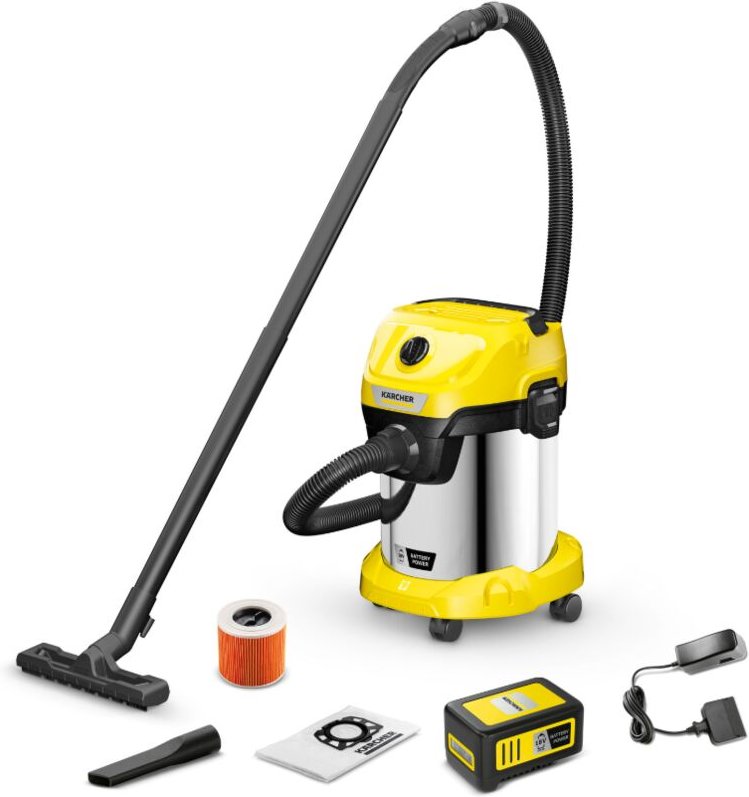 Kärcher Akku-Nass-/Trockensauger wd 3-18 s Battery Set