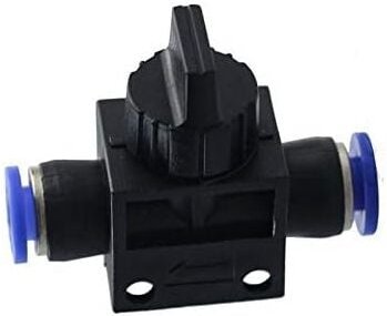 Pneumatisches Absperrventil, Schnellanschluss für Luft, Wasser, Vakuum (6 mm, 1 Stück)