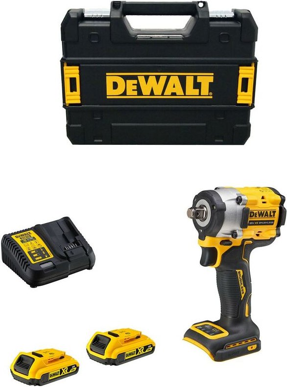 Dewalt - Schlagschrauber DCF921D2T (2 x 2,0 Ah + DCB115 + tstak ii)