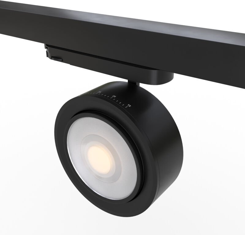 Runder led 3-Phasen-Schienenstrahler – 35W – zoom 15º-45º –