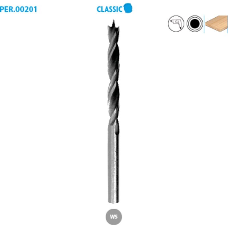 Wald Spiralbohrer Holzbohrer Classic ø 5 Länge 85 Länge Nutzl. 45mm