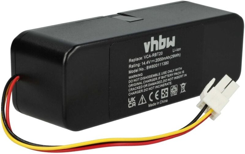 Thumbnail - vhbw 1x Akku Ersatz für Samsung DJ96-00116B, DJ96-00136B, DJ96-0083C, VCA-RBT20 für Home Cleaner Heimroboter (2000 mAh, ...