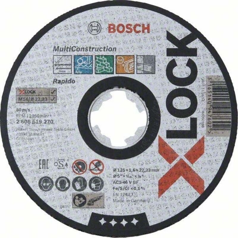 Pro X-Lock Multi Mat. TS,125x1.6x22.23mm - Bosch