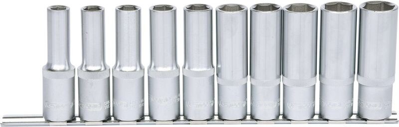 1/2" Sechskant-Stecknuss-Satz, lang, 10-tlg 10-19mm