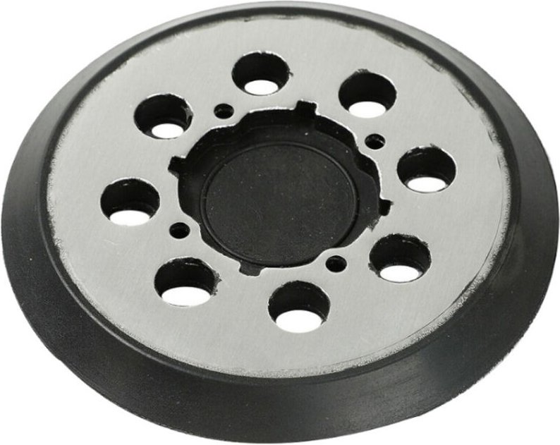 Trade-Shop 8-Loch + 4-Loch Klett Schleifteller Ø125mm mit Metall-Rückseite kompatibel mit Dewalt DWE6423B DWE6423R, Craf...