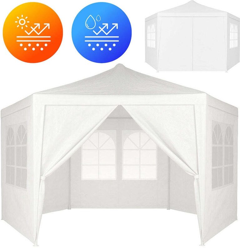 Garden trade pavilion tent 2x2x2 m with windows white multigarden