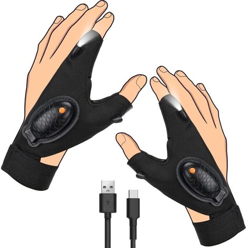 Geschenk für Männer LED-Handschuhe – Originelles Geschenk für Männer LED-Handschuhe mit wasserdichten Lichtern, Geschenk...