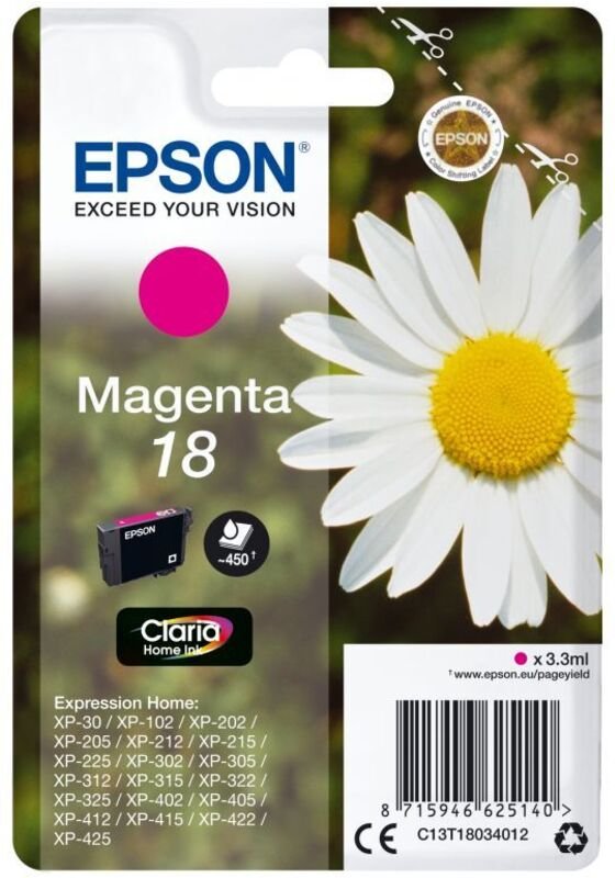 Epson C13T18034012 Druckerpatrone 18 magenta (C13T18034012)