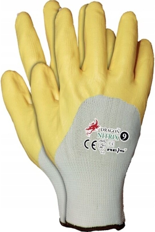 Arbeitshandschuhe mit Nitril - Beschichtung gelb 10