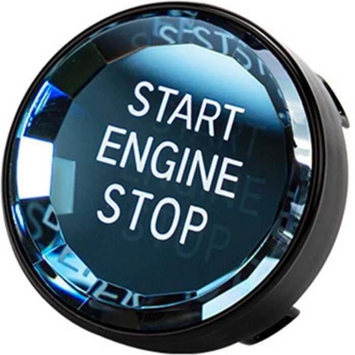 Tlily - Abdeckung Des Fahrzeuginnenschalters Crystal One-Key-Motorstartknopf-Aufkleberverkleidung für -3/5 Serie E70 E90...