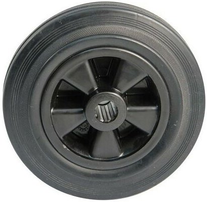 Schwarzes Gummirad ø 200 x 50 AVL Tragfähigkeit 200 kg - 208200ARR