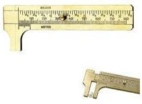 Ersandy - Messschieber, Mini-Messschieber, Messschieber aus Messing, Messschieber mit doppelter Skala, für präzise Außen...