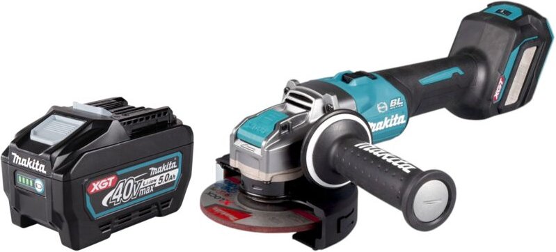 Makita GA 041 GT1 Akku Winkelschleifer 40 V max. 125 mm X-LOCK Brushless + 1x Akku 5,0 Ah - ohne Ladegerät