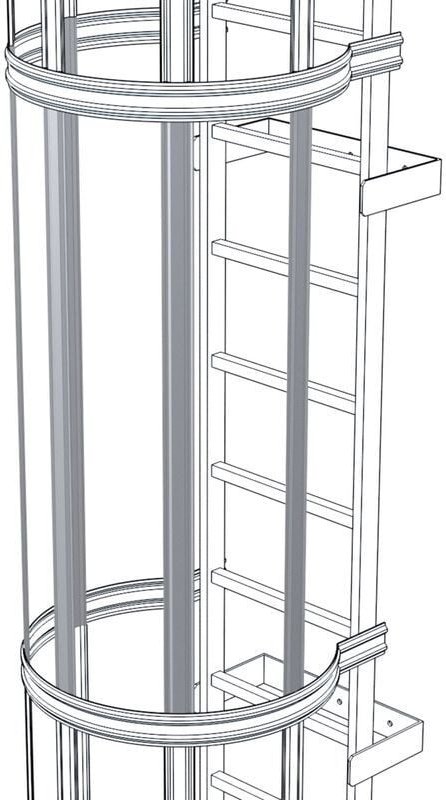 Zarges Rückenschutzstrebe 1.400mm Stahl verzinkt