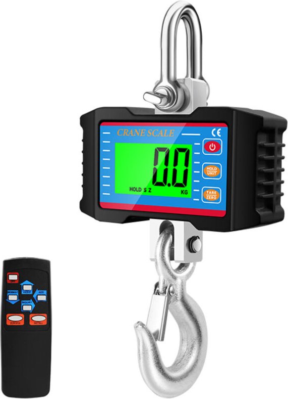 Bilancia digitale a gru da 1000 kg, robusta e di livello industriale per cantieri edili e mercati mobili, con schermo LC...
