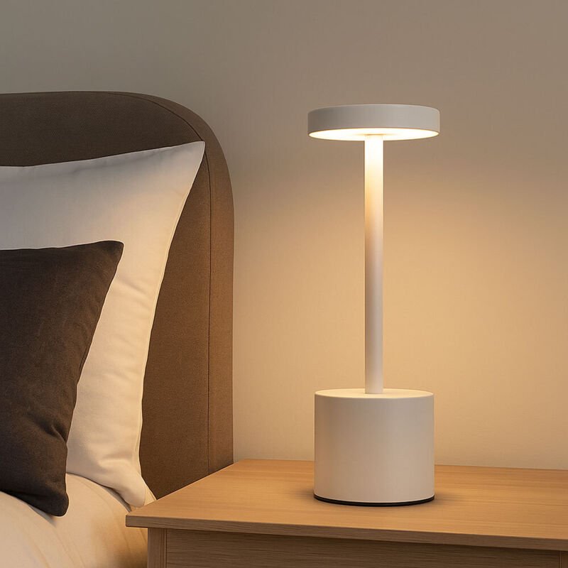 Globo Lighting - Tischlampe Tischleuchte Schlafzimmerlampe cct Akku Touchdimmer, Metall Kunststoff, 1,2W 138Lm 2700K 450...