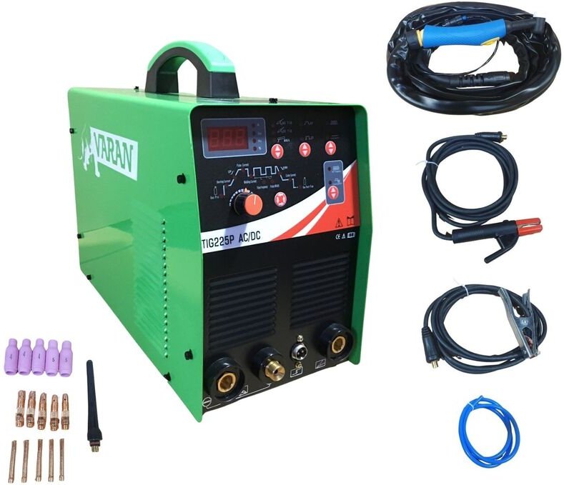TIG225P 2-in-1-Schweißgerät TIG225P 200A, Tig ac/dc Pulse + Lichtbogenschweißen Arc. - Varan Motors