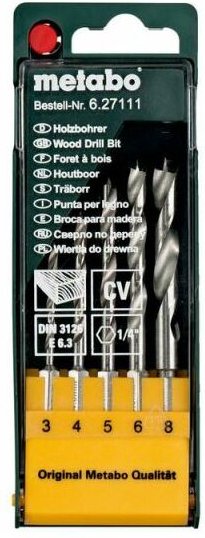 Holzbohrer-Kassette, 5-teilig e 6,3 (627111000) - Metabo