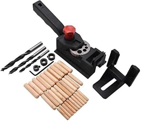 Thumbnail - Holzbearbeitungswerkzeuge, 38-teiliges Set, Taschen-Locator-Bohrführung, Schrägholz-Zapfen-Taschenloch-Bohrer-Set (3–12 ...