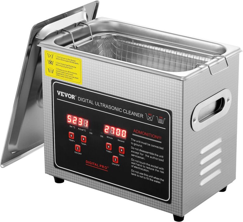 Vevor Ultraschallreiniger Ultraschall Edelstahl-Reinigungsgerät 172 w, 3 l Ultraschallreinigungsgerät mit Digitaler Anze...