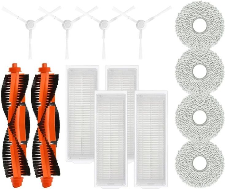 Für Roboterstaubsauger X20/C101 Hauptseitenbürste HEPA-Filter Mopp-Pads