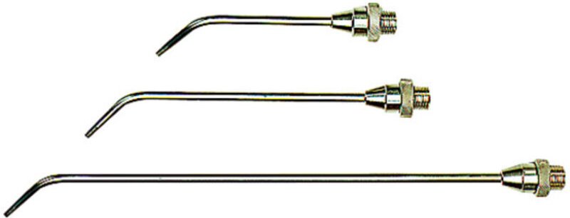 Verlängerungsdüse, Bohrung 3,0 mm, ms vern., 100 mm lang gebogen - Riegler