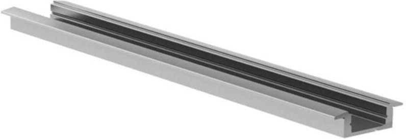 Toolland - recessed slimline 7 mm - aluminium-einbauprofil für led-streifen - silber - 2 m