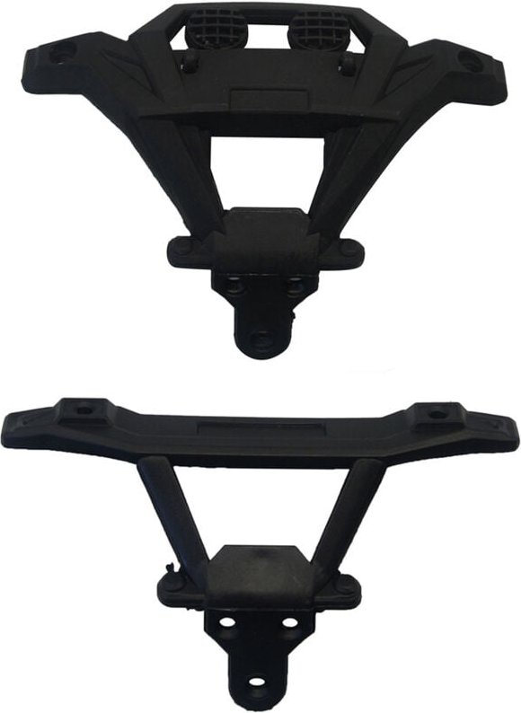 Tlily - 2 StüCk Front und HeckstoßStange SJ05/06 für Xinlehong Q901 Q902 Q903 9130 9136 9137 1/16 rc Auto Teile ZubehöR