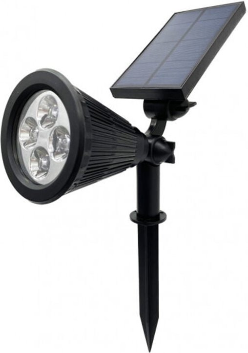 166672009 Ext. Spike Solar 5000k 150lm Kira Black Ip65 31x9x38 Cm Charge 5-6h Use 6-8h Reg.Intensity 3 positions - Fabri...