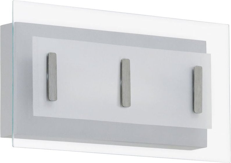 Eglo - Wandlampe Wandleuchte Außenleuchte Hauswandlampe, IP44 Wetterfest 2 Flammig, Stahl verzinkt Glas satiniert, led 7...