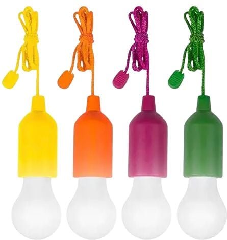4 Lampen farben pull and light handylux Venteo LED-Pendelleuchte - Batterien - Kabelschalter