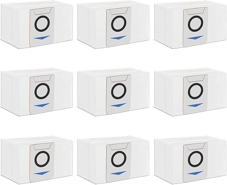 FOREHILL 9er-Pack Einweg-Ersatzbeutel kompatibel mit Ecovacs Deebot X1 Plus, X1 Omni Saugrobotern.