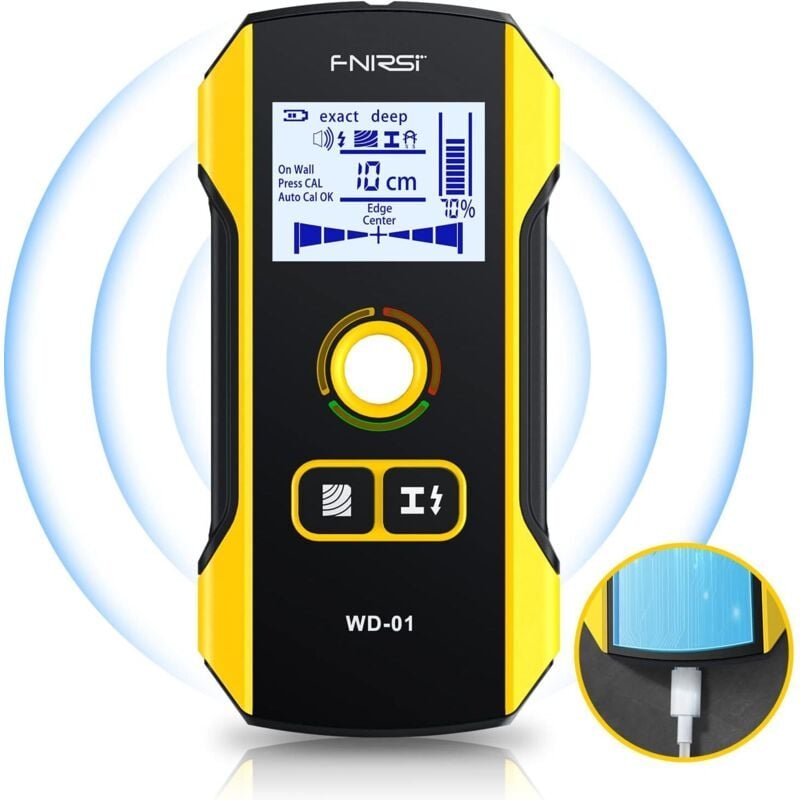 Wandscanner mit Balkenfinder – 6-in-1-Elektronik-Wand-Holzbalkenfinder, Wanddetektor mit aktualisiertem Positionierungsl...