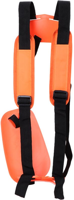 Keenso Rasenmäher-Schultergurt, strapazierfähiger Doppelgurt für Garten, Landwirtschaft, Rasenmäher, orangefarbener Nylo...