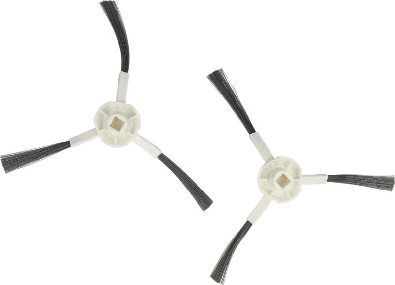 2x Seitenbürste kompatibel mit Xiaomi S20+ Saugroboter - Reinigungsbürsten Set, weiß / grau - Vhbw