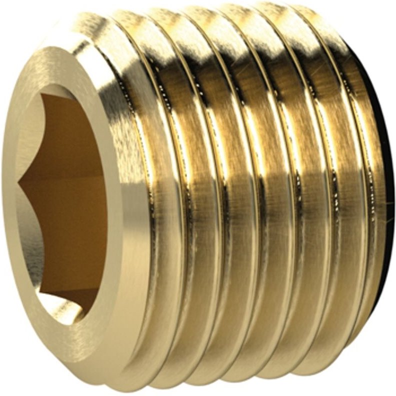 Verschlussschraube, Innensechskant, ohne Bund, g 3/4, sw 12, ms - Riegler