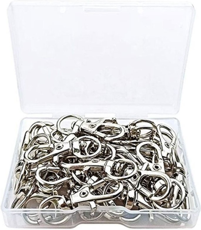 30 Stück Metall-Drehverschluss für Schlüsselbänder, Drehverschluss für Schlüsselanhänger, Karabinerverschluss