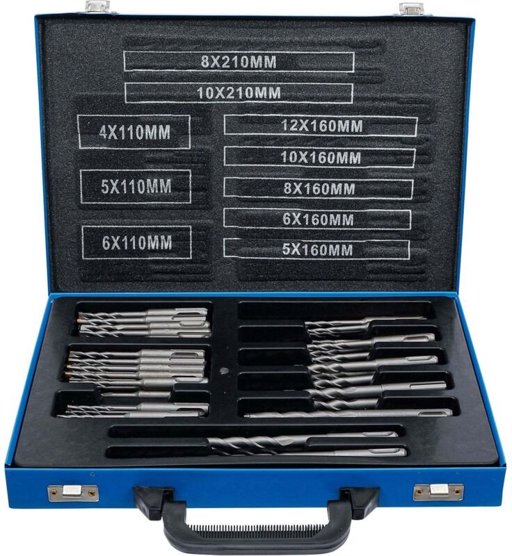 Bgs Technic - Hammer-Bohrer-Satz SDS-Schaft, Hartmetallspitze 4 - 12 mm 56-tlg.