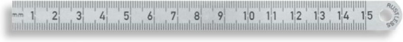 Ultra Präzision - Maßstab biegsam Federbandstahl rostfrei Teilung B:1/1mm+1/2mm 500/30x1mm
