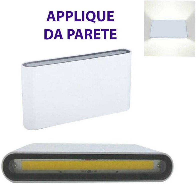 Trade Shop Traesio - Trade Shop - applique parete doppio fascio led cob 10W external luce up und down -