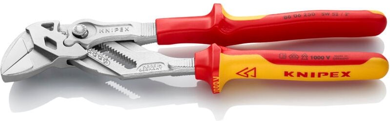 Knipex - Zangenschlüssel Länge 250 mm Spannweite 46 mm verchromt Mehrkomponenten-Hüllen vde