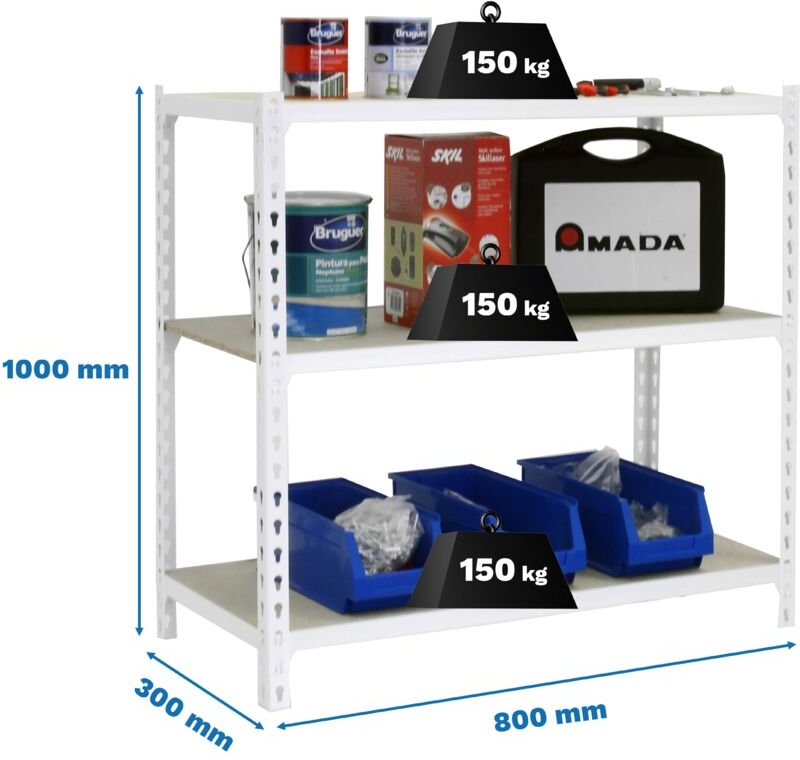 Simonrack Maderclick Mini 3/300 Regal weiß robust