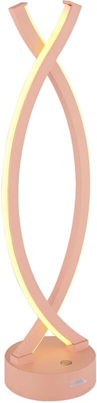 Globo Lighting - Wohnzimmerleuchte Tischlampe Tischleuchte pfirsichfarben led Touchdimmer h 41 cm