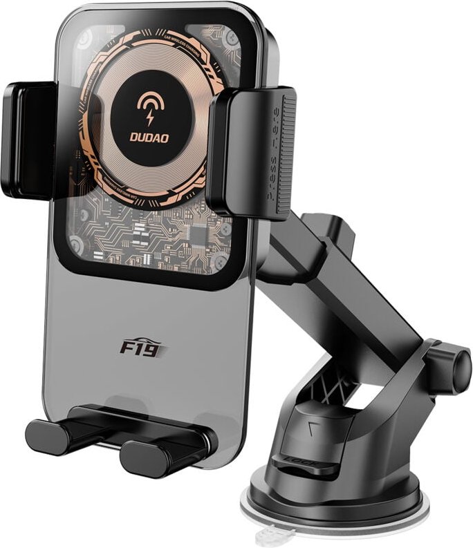 Thumbnail - F19 Auto-Klemmhalterung für Telefon mit induktivem Ladegerät 15W schwarz