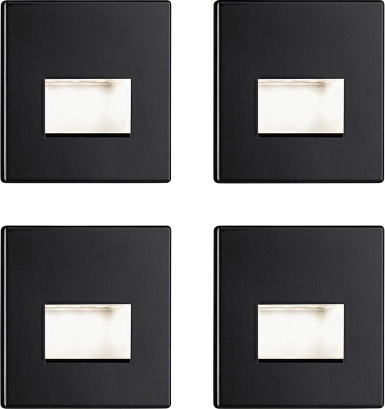 Paulmann 41308 Edge LED-Wandeinbauleuchte 4er Set LED LED Schwarz (matt)