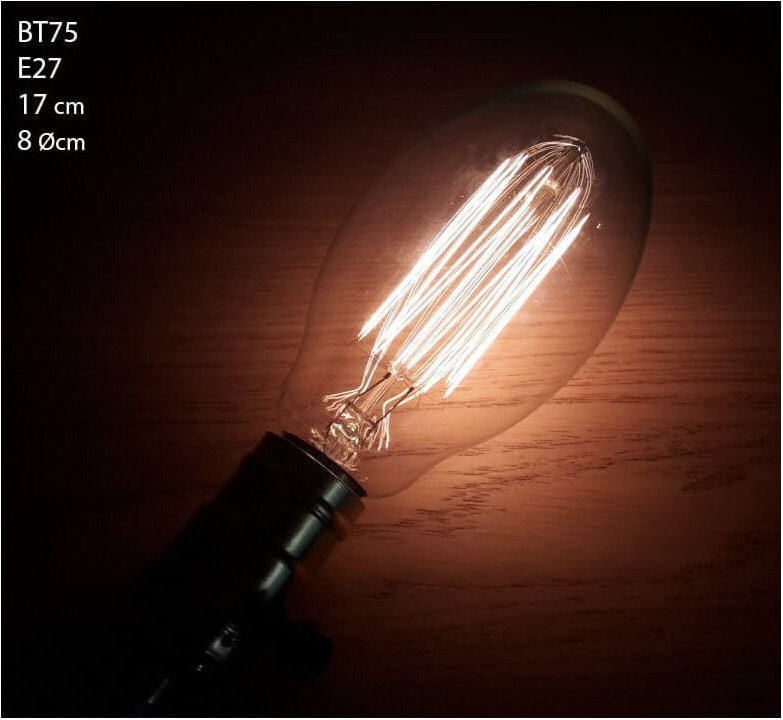 Greensensation - Vintage Lampe Glühbirne Edison E27 BT75 scheinbare Filamente 2