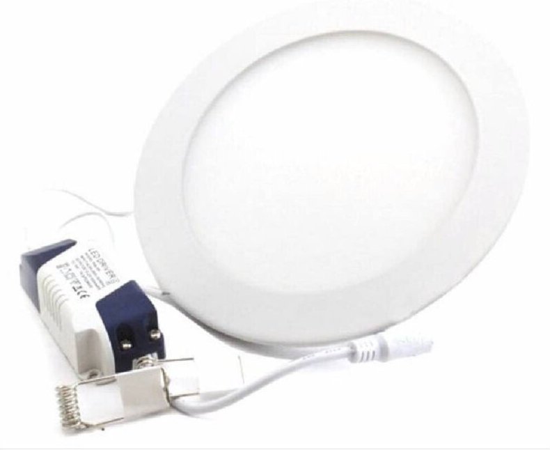 Trade Shop - KIT 5 STK. SPOTLIGHTS 6W LED SLIM EINBAU-SPOTLIGHT MIT LED-ANTRIEB RUND KALTES LICHT -