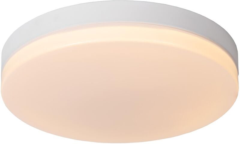 Lucide BISKIT - Deckenleuchte Badezimmer - Ø 40 cm - LED - 1x36W 2700K - IP44 - Bewegungssensor - Weiß