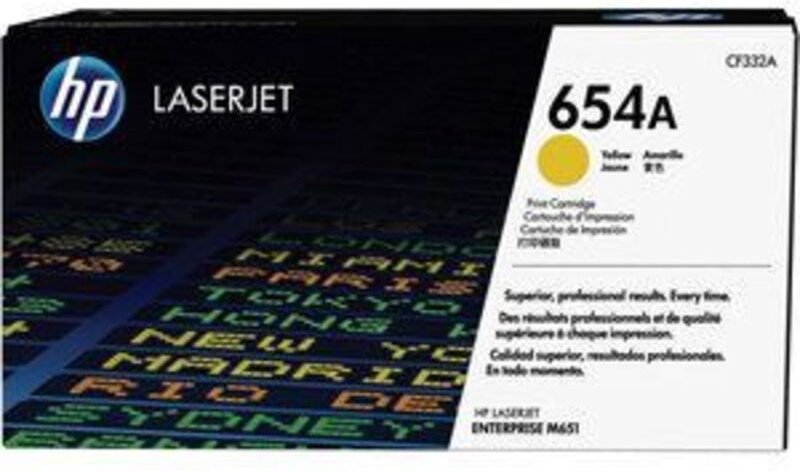 Hewlett Packard HP Cartridge No 654A HP654A HP 654A Yellow Gelb (CF332A)