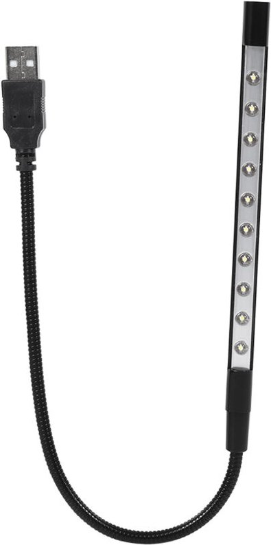 Flexible 5V USB-LED-Leseleuchte für Laptop, Computertastatur, Schwarz
